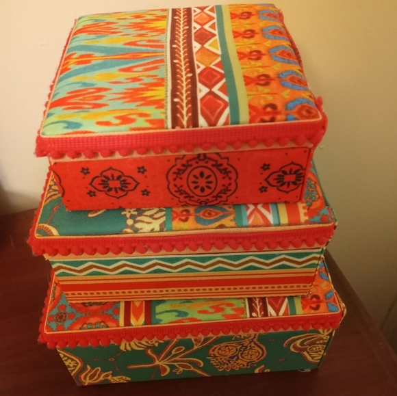 Boho Stacking Jewelry/Trinket Storage Boxes **FINAL PRICE** - Picture 3 of 12